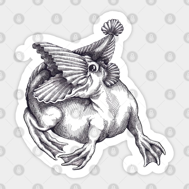 Scallop Monster Sticker by HintermSpiegel